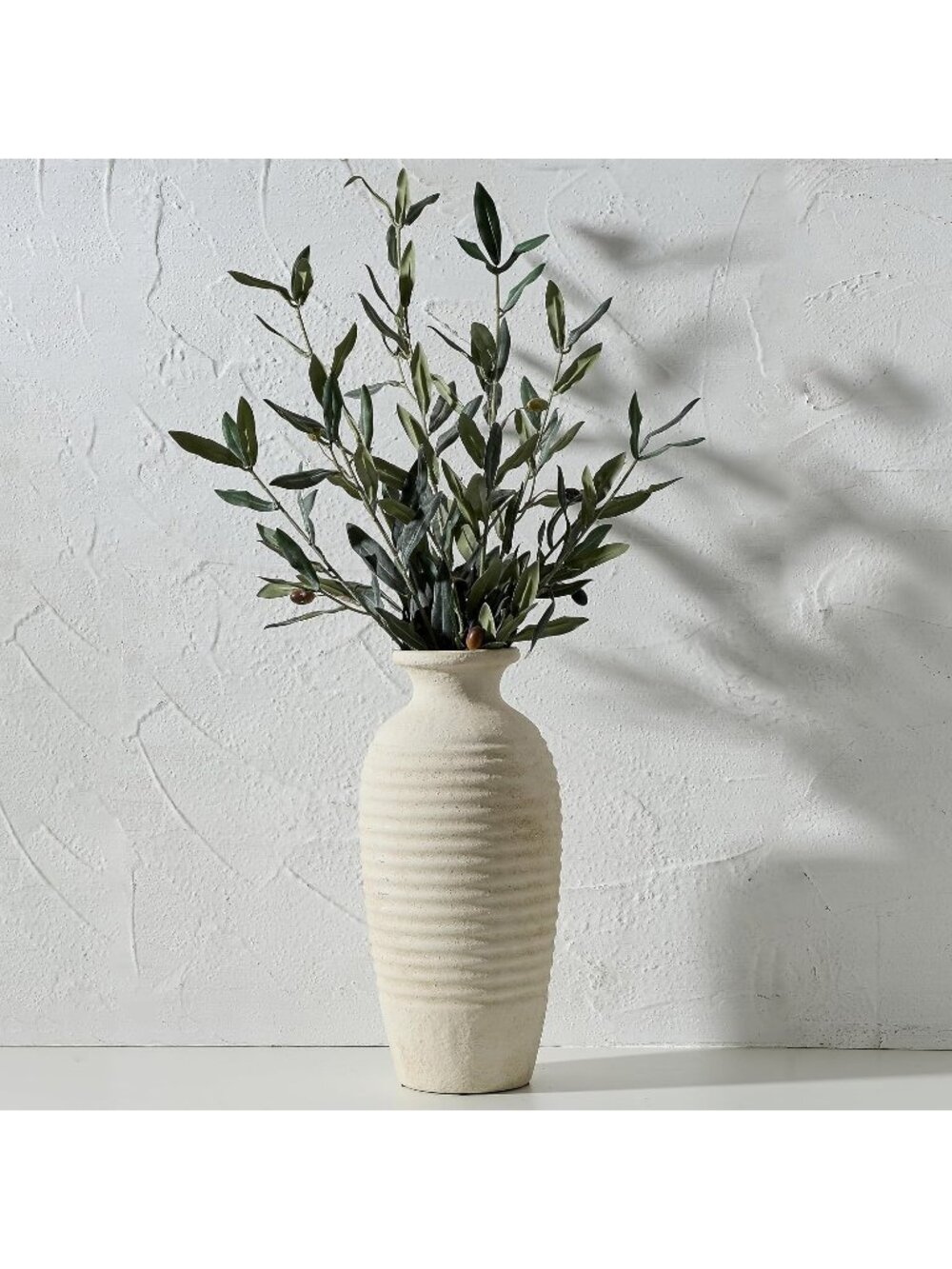 14.4 Inch Large Vintage Ceramic Natural Rustic Flower Vase Farmhouse Home Decor